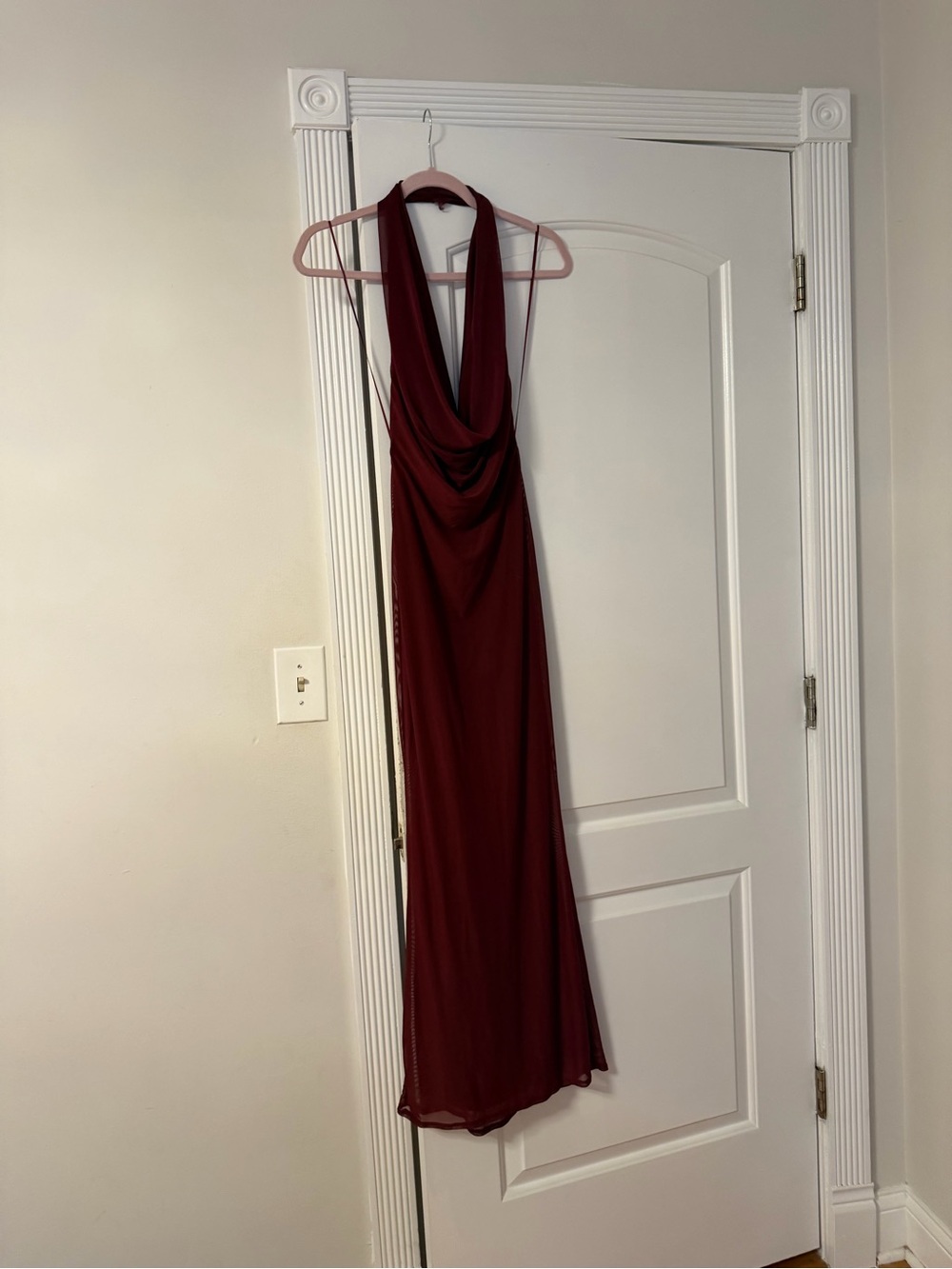 Windsor Wine Halter Maxi Dress